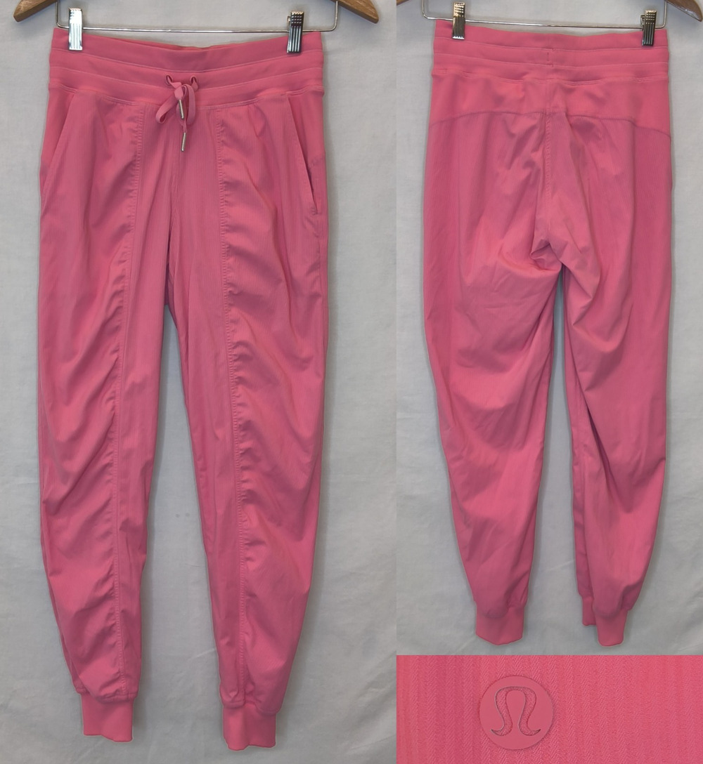 Lululemon Pant Jogger Women's 4 Pink Tie Waist Cinch Bottom #W5638